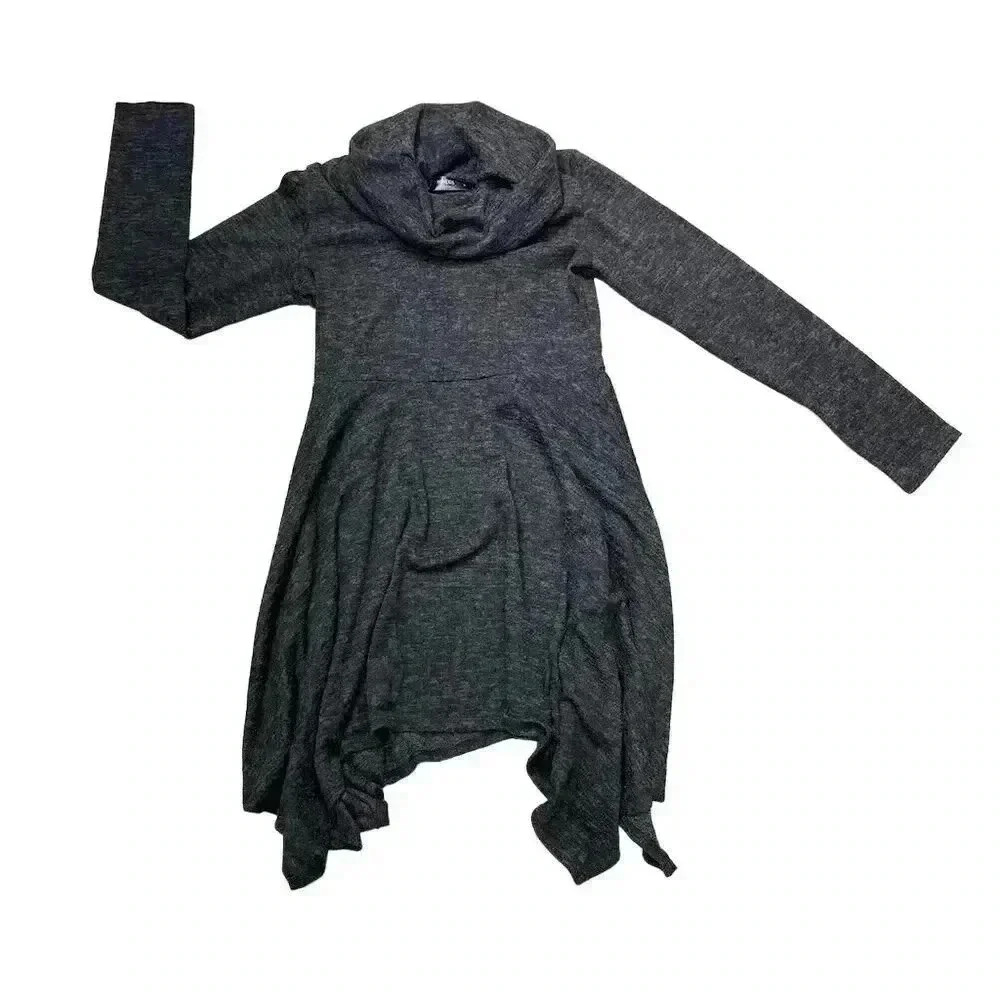 Ninexis Women's Black Cowl Neck Tunic Dress Size S Knee Length Casual